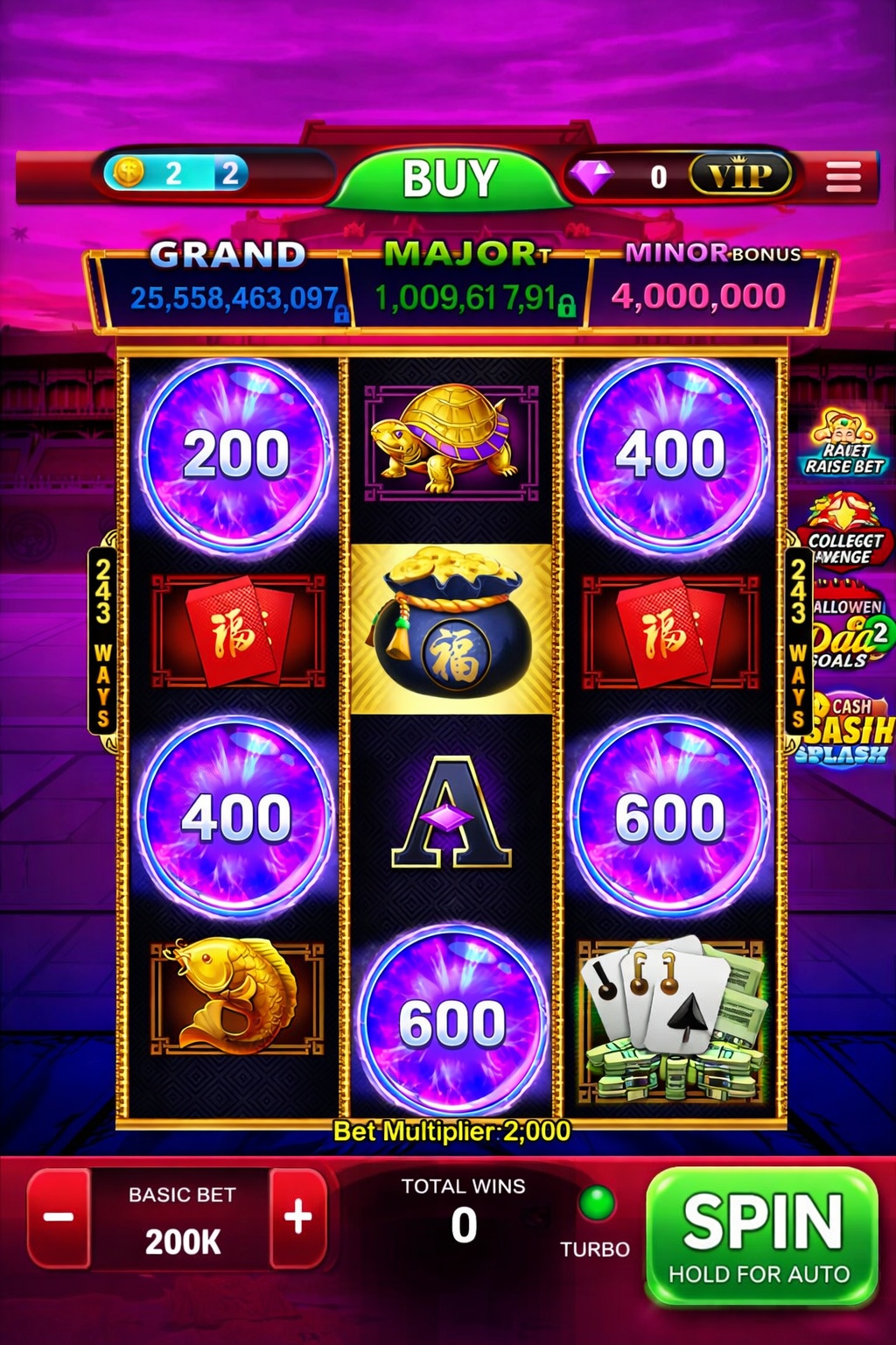 Casino coin dozer game app desktop and mobile interfaces